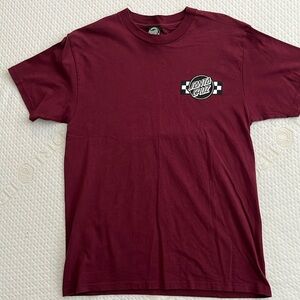 Never worn maroon men’s-teen Santa Cruz tee shirt